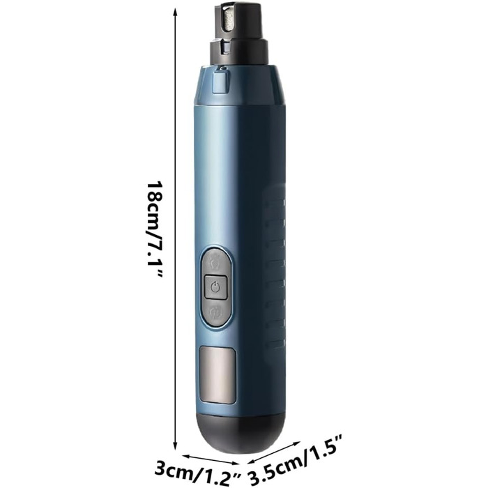 Шліфувальник для кігтів собак MiOYOOW з LED-підсвічуванням, 5 швидкостей, USB-зарядка, тихий, для собак та котів