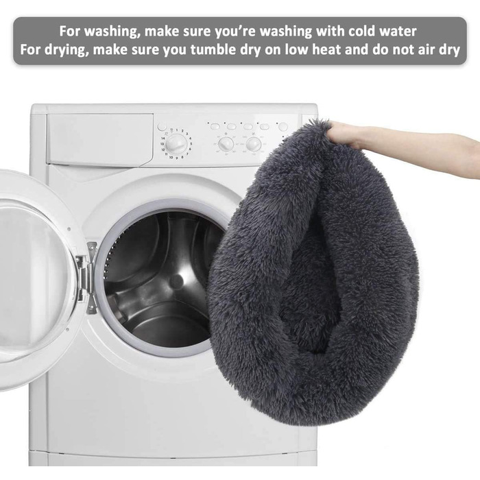 Ортопедичне ліжко для собак великих порід, XL, плюшеве, 110/120 см, з подушкою, миється