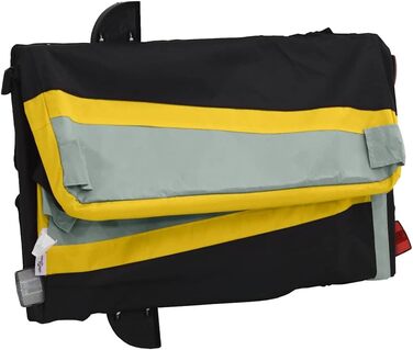 Причіп для собак, вантажний причіп для велосипеда, чорно-жовтий, 45 кг, для покупок, подорожей, велосипедних прогулянок