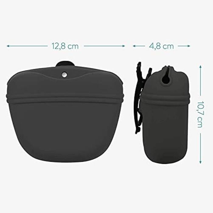 Силіконові пакети для корму для собак (2 шт.) - 2 пакети для ласощів з кліпсою та магнітом - сумка для корму, ласощів, сухого та вологого корму для домашніх смаколиків