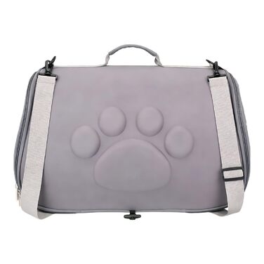 Транспортувальна сумка для котів та собак | Легка переносна сумка для цуценят та маленьких собак | Для подорожей, авіаперельотів, кемпінгу, відвідування ветеринара | Сірий колір