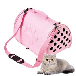 Транспортна сумка для котів Ruwshuuk | Легка сумка для вигулу цуценят та маленьких собак, для подорожей, відпочинку на природі, авіаперельотів, ветеринара, міста, рожева