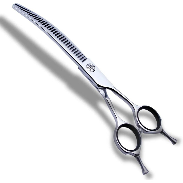 Ножиці для грумінгу собак, 35 зубів, права кривизна, для стрижки та проріджування шерсті