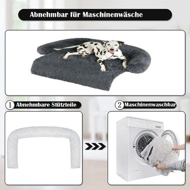 М'яке ліжко для собак з плюшу, ковзаюча, знімний чохол, миється, для маленьких та середніх собак, коврик для собак, лежанка для домашніх тварин, світло-коричневий, 60 x 55 x 10 см