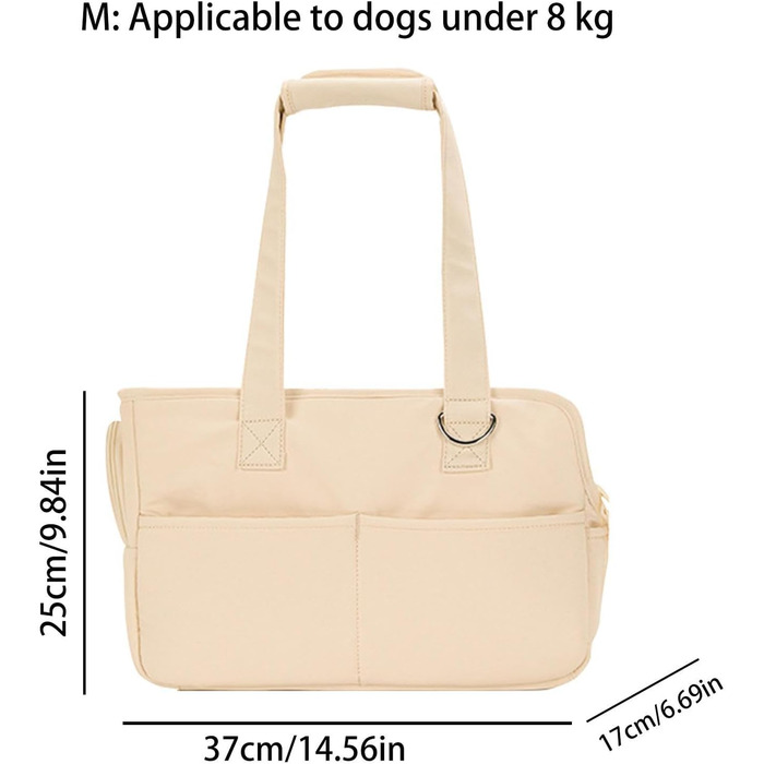 Транспортна сумка для собак та котів | Дихаюча переноска для тварин | Зміцнений ручка та вентиляційне вікно | Для подорожей, до ветеринара та прогулянок