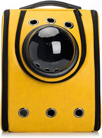 Рюкзак для тварин FOKOM, рюкзак-переноска для собак, котів, кроликів (32 x 29 x 42 см, жовтий)