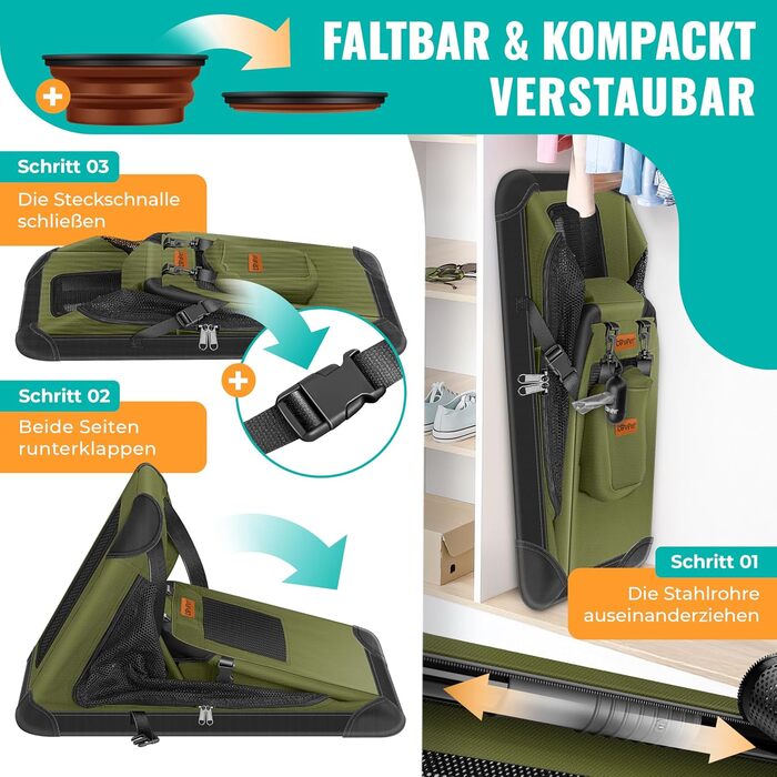 Транспортна переноска для собак та котів M 60x42x44см | Переноска для тварин Khaki | З мискою та плечовим ременем