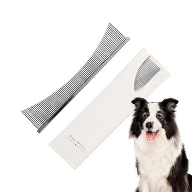 Щітка для котів Flohkamm - догляд за шерстю, аксесуари для домашніх тварин, підходить для собак, довгошерстих порід, щоденне використання, сезон линьки, цуценята, срібна