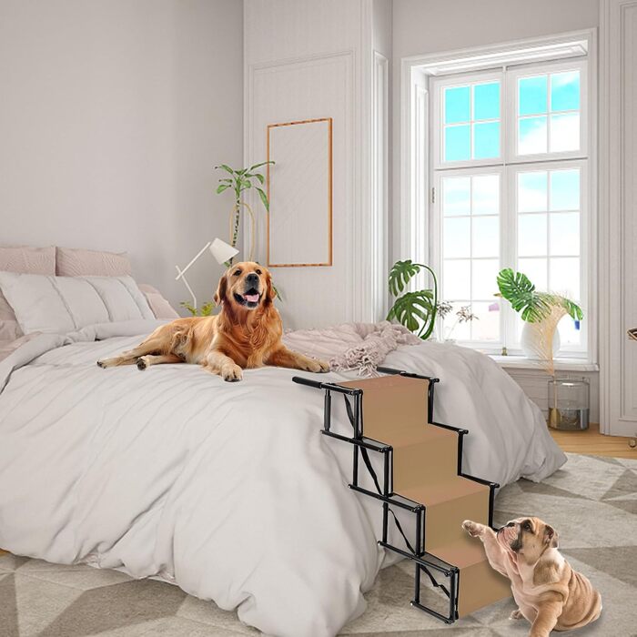 Рампа для собак у машину, складна, регульована висота, до 75 кг (чорний) (Brun)