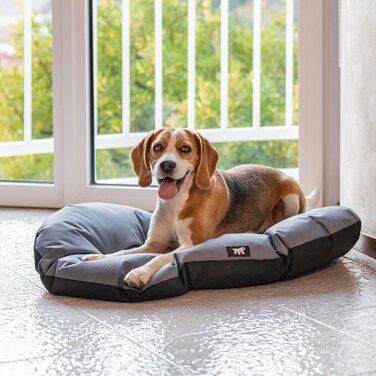 Крісло-ліжко для собак великих порід Ferplast: ортопедичне, знімний чохол, водонепроникне, 110 x 70 x 8 см, сірого кольору