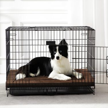 Підстилка для собак WESTERN HOME: м'яка, зручна, антиковзаюча, для великих, середніх та маленьких собак. Розмір 107x69x4 см, колір коричневий (Wave Brown)