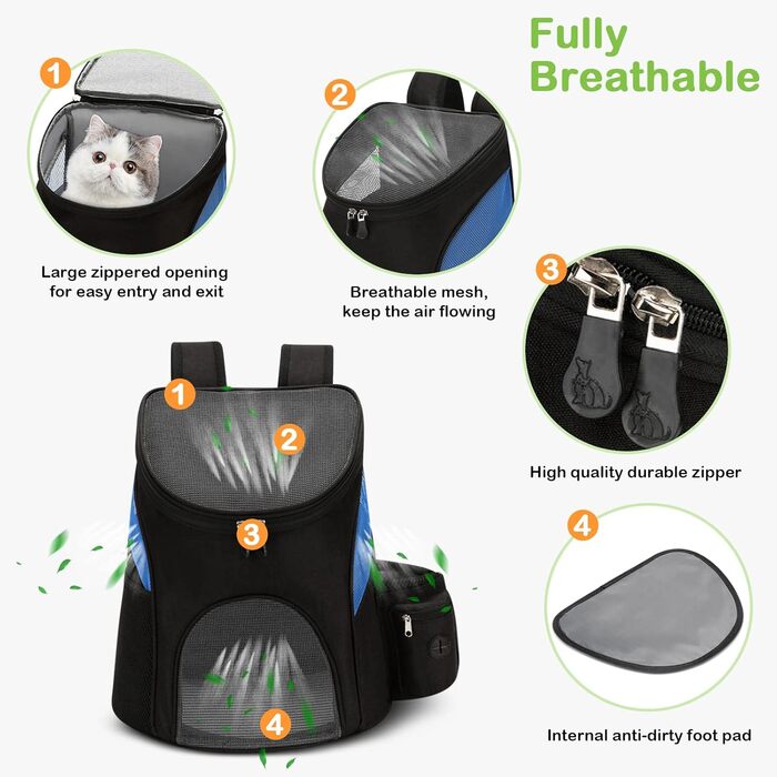 Транспортна сумка для котів та маленьких собак Allopet - блакитна, S