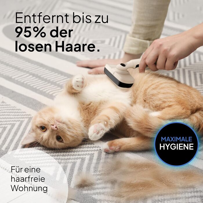 Набір для догляду за котами Pretty Paw® Profi: щітка та набір для грумінгу. Ідеально для короткої та довгої шерсті, гігієнічна та комфортна.