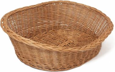 Корзина для собак Dekoleidenschaft з ротангу, XL, 90x70 см - ліжко для собак та інших тварин