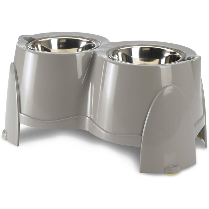 PETGARD Станція годування для собак з нержавіючої сталі - набір мисок - годівниця для собак Преміум класу - 61 x 35 x 28 см - об'єм 2 x 1500 мл