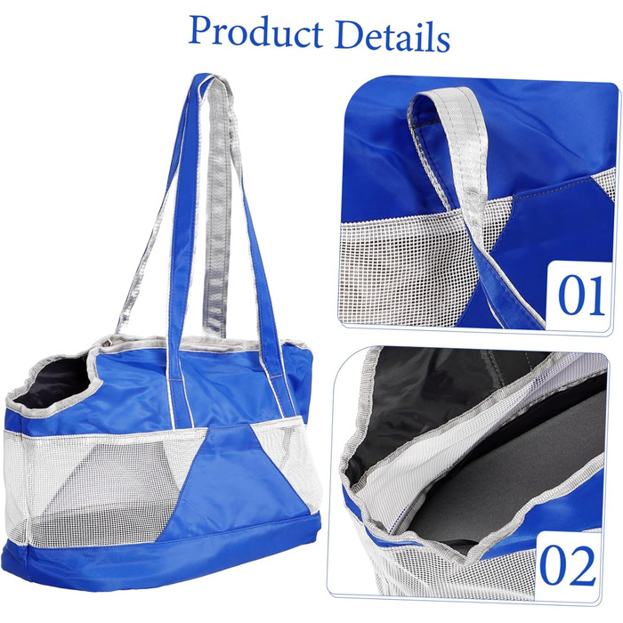 Транспортна сумка для домашніх тварин SEWOART - дихаюча, з міцного оксфордського полотна, з плечовим ременем, для маленьких собак та котів