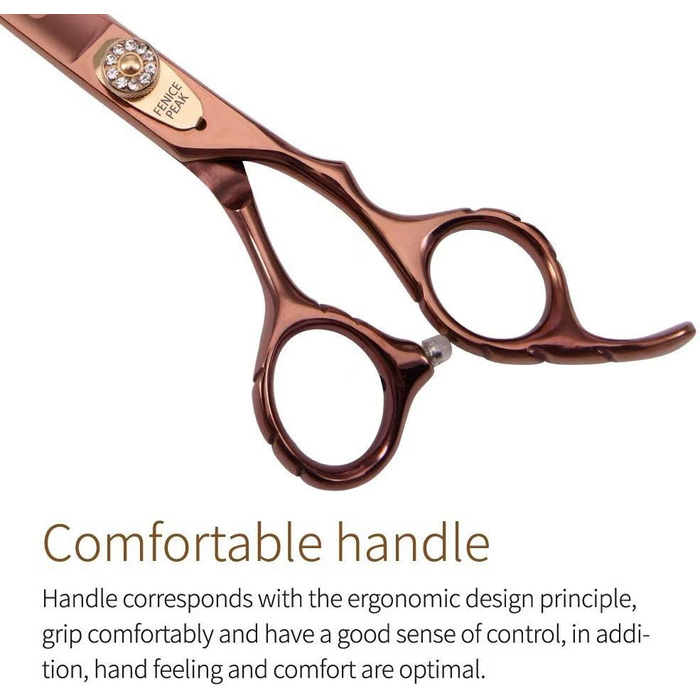 Ножиці для грумінгу собак та котів Fenice Peak, 440C, японська сталь, 17.8 см
