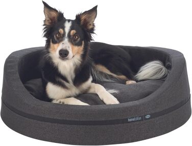 Крісло-лежанка для собак TRIXIE CityStyle, 80x65 см, темно-зелене - овальне ліжко для середніх собак, зручне та миється, 37733