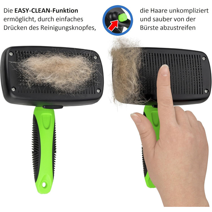 Щітка для собак та котів Golden Pets самоочисна, для короткої та довгої шерсті, для собак та котів різних розмірів, швидке очищення та догляд, інструкція в комплекті