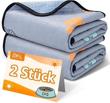 Багаторазові підкладки для цуценят, 2 шт. - супер впитываючі пелюшки для собак, нековзні тренувальні килимки для диванів, вольєрів або автокрісел, 76x81 см (2 шт.)