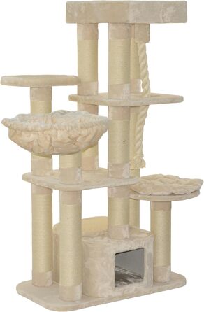 Котячий будиночок Nanook Memphis XXL - великий, з плюшем, для великих котів, 158 x 85 x 49 см, бежевий