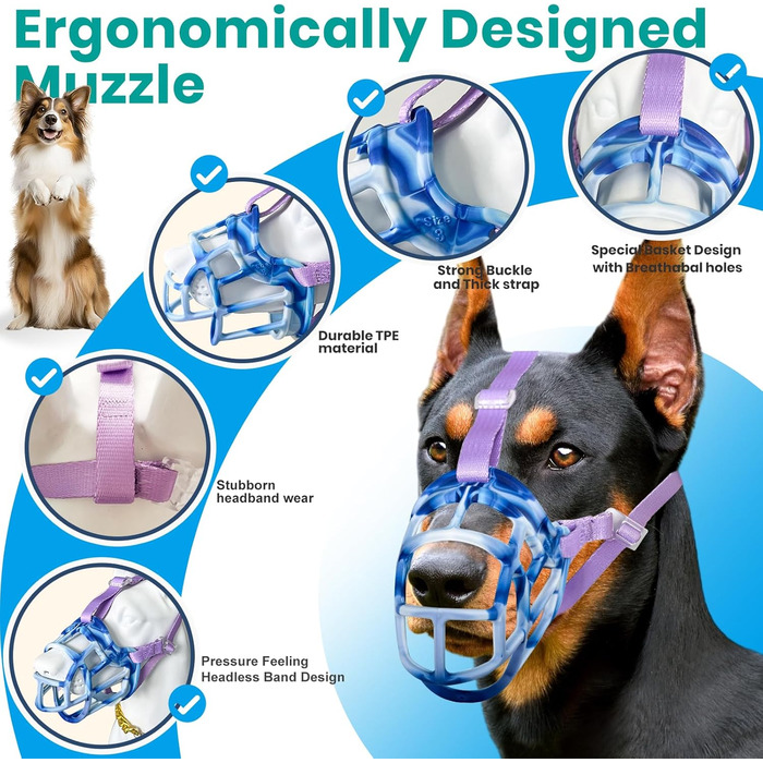 Майтка для собак: зручна, дихаюча, для дресирування та грумінгу (Blue, SIZE 6)