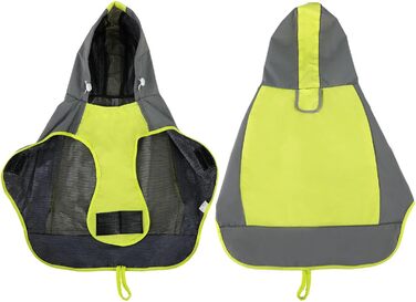 Водонепроникний дощовик для собак, регульований, з відбиваючими смугами та капюшоном, для прогулянок на відкритому повітрі, для маленьких, середніх та великих собак (зелений, XXL)