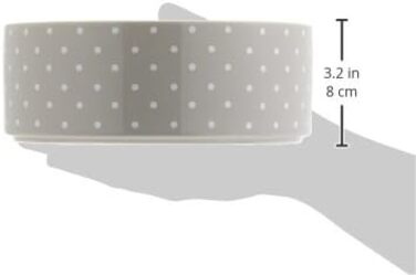 Керамічна годівниця для собак Petface з сірими крапками, сірий/білий, 20 см