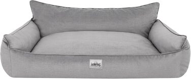 Ляжка для собак - кошик для собак маленьких, середніх та великих порід - м'яке ліжко для собак, собаче диванчик - знімний та пральний чохол - Joker - розмір L: 106 x 80 см (S - 64 x 49 см, Asche Fancy)