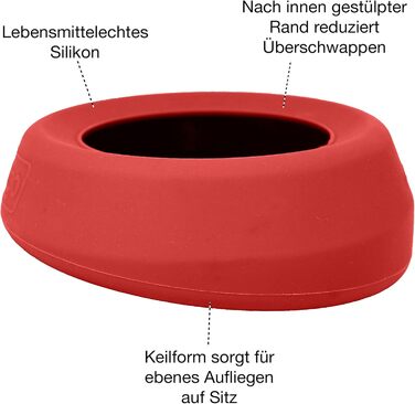 Kurgo Splash Free Wander: Миска для води для собак, 0.7 л, червона, не проливається, для подорожей