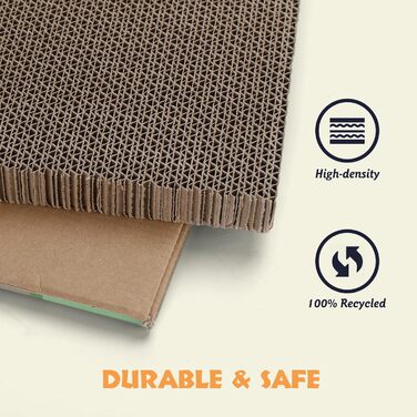 Nobleza Будинок для котів з картону з когтеточками та котячою м'ятою, простий у збиранні, когтеточки для котів, печеринка для котів, для закритих приміщень (2 шт.)