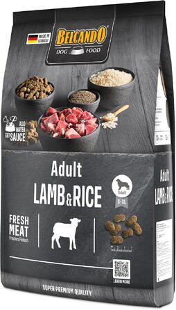 Сухий корм для дорослих собак BELCANDO Adult Lamb & Rice з ягнятиною та рисом для чутливого травлення, 12.5 кг