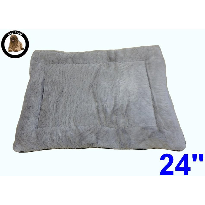 Ліжко-трансформер для собак Ellie-Bo з твіду та штучного хутра, сіре, 61 см, для клітки