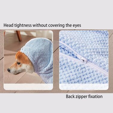 М'який та затишний халат для собак, аксесуари для душу для маленьких собак, швидковисихаючий рушник блакитний XL