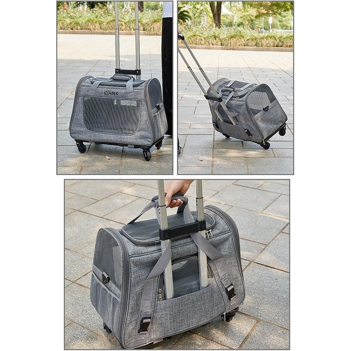 Транспортна сумка для кота на колесах 2 в 1: ідеальна для подорожей, ветеринара, авто, поїздів та літаків