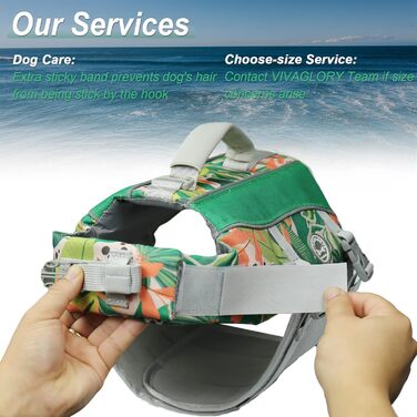 Жилет рятувальний для собак VIVAGLORY з підйомником спереду, світловідбиваючими вставками та додатковою підкладкою для плавання та катання на човні