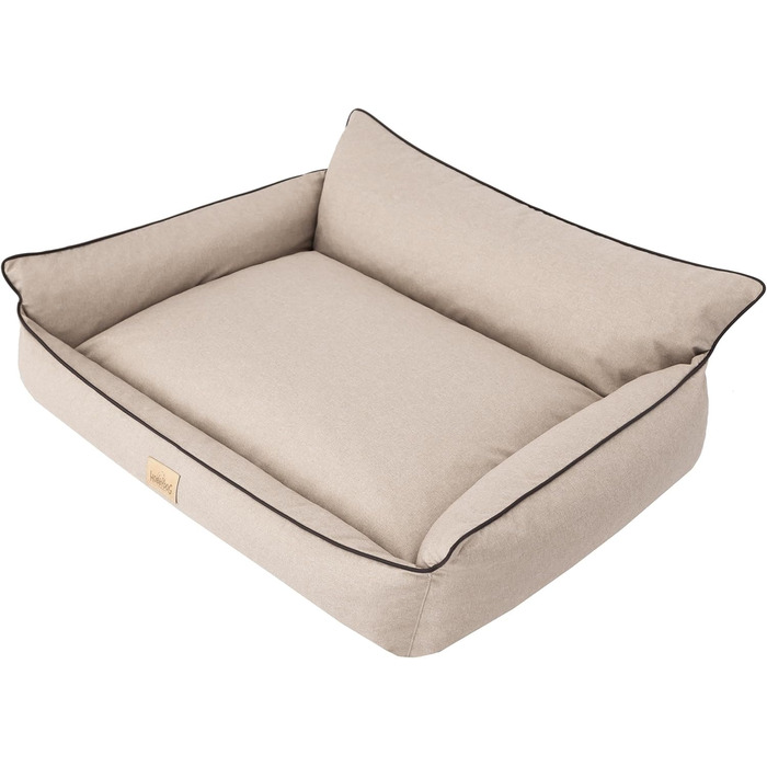 Крісло-ліжко для собак Joker M: 82 x 63 см, штучний льон, бежеве
