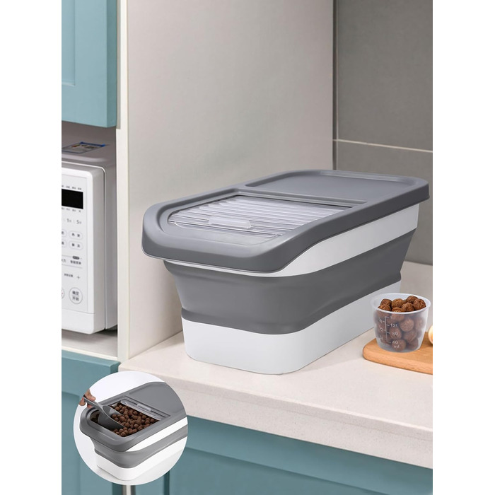 Контейнер для корму для собак Zawaer, 5 кг, з кришкою та ложкою для годування