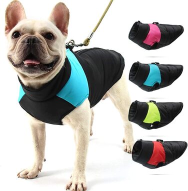 Водонепроникний зимовий пуховик для собак, теплий халат для маленьких та середніх собак, синій, розмір M