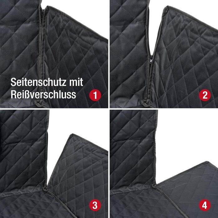 Автомобільна захисна ковдра JAMAXX з боковими захистами, водонепроникна, пральна, роздільна - ковдра з великими кишенями та блискавкою, повністю роздільна