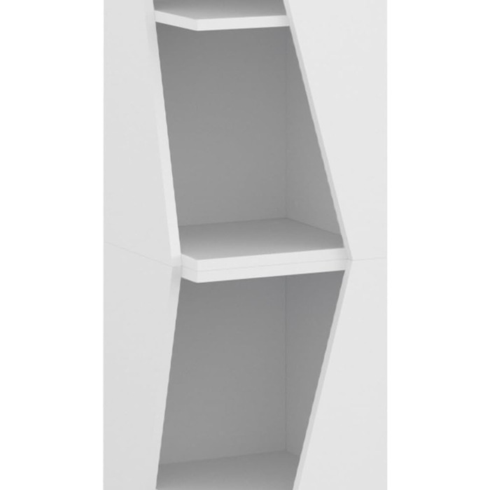 Пенал для ванної Vicco Benno, дуб, 31.6x70.5 см, з відкритими полицями, 2 шт, білий
