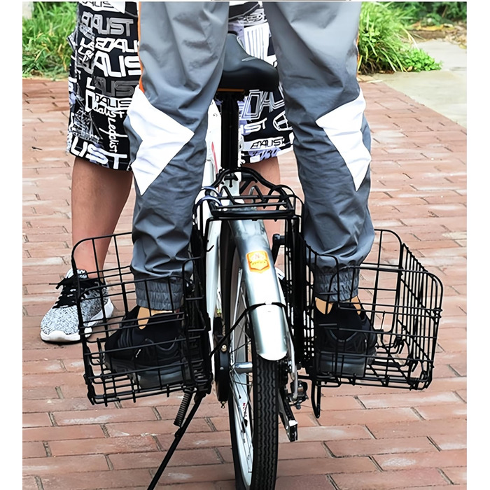 Складаний велосипедний кошик - навісний багажник для велосипеда, чорний, вантажопідйомність 25 кг