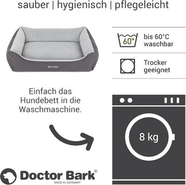 Ліжко для собак середніх порід Doctor Bark - м'яке та зручне, зелений колір (97x75 см)
