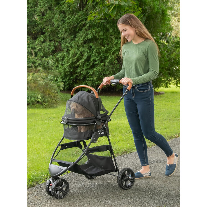 Візок-трансформер Pet Gear 3-в-1 View 360 для собак та котів з Easy Click N Go, 20L, 3 колеса
