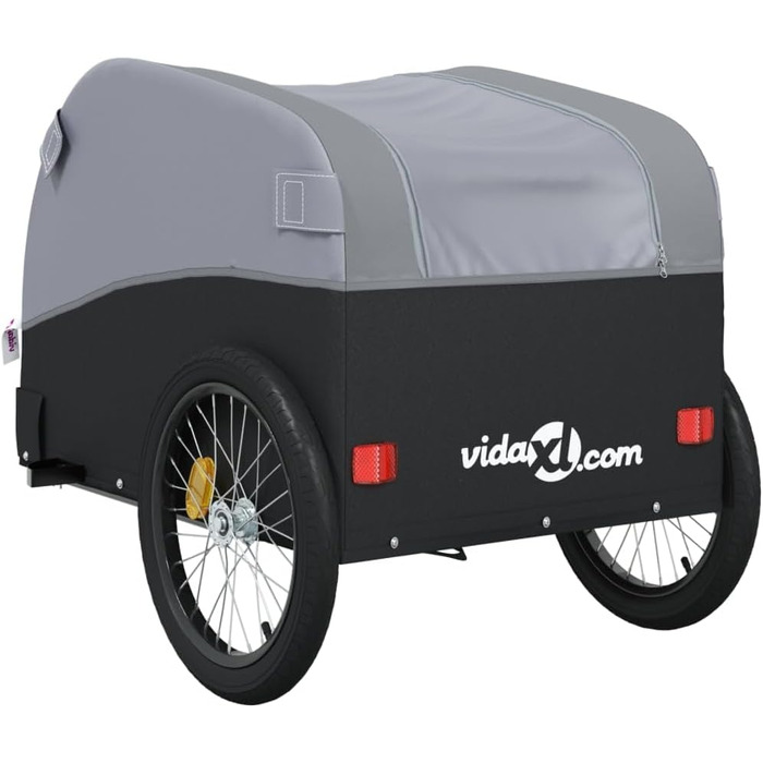 Дитячий причіп-транспортер для собак, чорно-сірий, 45 кг, сталь, легкий монтаж