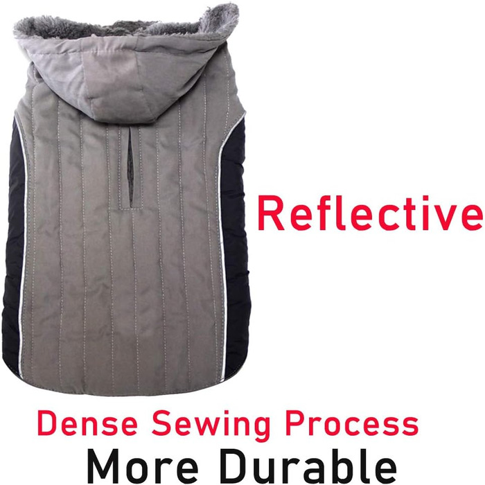 Теплий флісовий худі для собак маленьких та середніх порід. Зручна куртка для цуценят на холодну зиму. Сірий колір, розмір M (1 шт.)