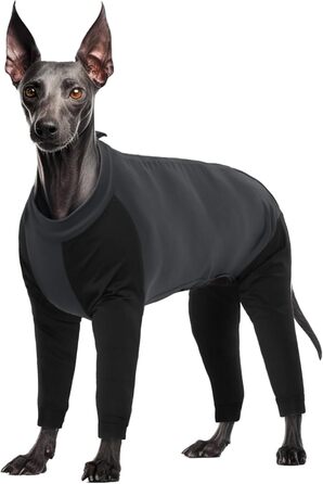 Комбінезон для собак, теплий, вітронепроникний, для маленьких, середніх та великих порід (L, сірий)