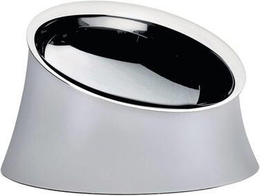 Тарілка для собак Alessi Wowl BM13/21, дизайн, 21 см, чорна, з нержавіючої сталі та термопластику