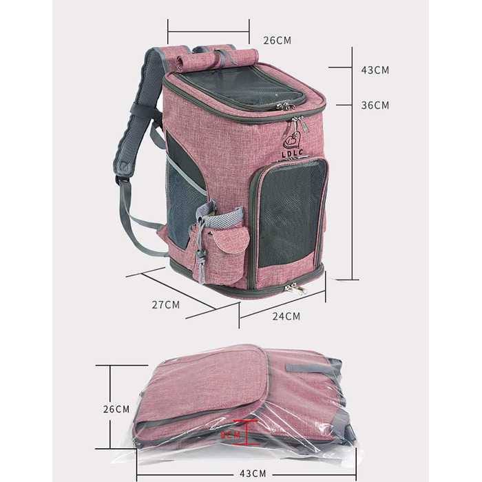 Рюкзак для домашніх тварин Outdoor: рюкзак для собак та котів (Сірий)