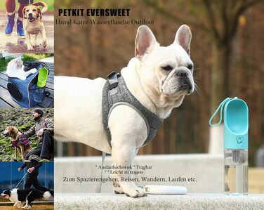 Поїлка для собак PETKIT Eversweet P008 — герметична пляшка для води в дорогу, 400 мл, синя